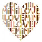 ステッカー I LOVE MINI (ストライプ) scf178